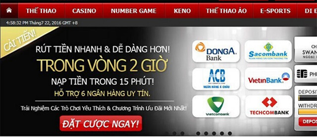 Cập nhật tài khoản ngân hàng